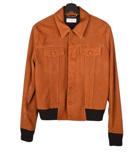 SAINT LAURENT (YSL) Giacca uomo Saint Laurent pelle scamosciata taglia IT48 M S1392