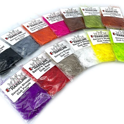 SENYO'S SHAGGY DUB - Hareline Fly Titing Dobbing Micro Life-Flex Material ¡NUEVO! Foto 1 de 2