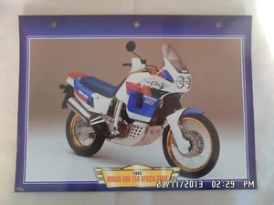 CARTE FICHE MOTO HONDA XRV 750 AFRICA TWIN 1992 - Picture 1 of 1