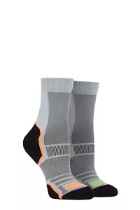 1000 Mile Mens and Ladies Outdoor Trail Socks in Grey Various Sizes- 2 Pair Pack - Picture 1 of 3