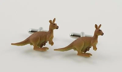 Abotoaduras canguru--natureza animal safári zoológico vida selvagem ameaçado de extinção australiano - Imagem 1 de 2