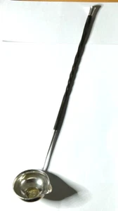 Antique Punch /Toddy Ladle -Sterling Silver Bowl & Twisted Baleen Handle - Picture 1 of 7