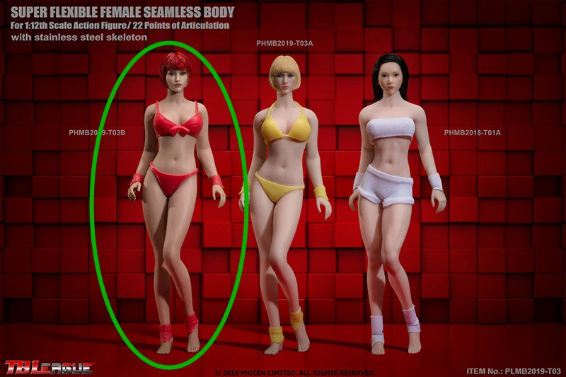 TBLeague 1/12 T03b Suntan Flexible Body With Head Female Phicen Action Figure 15