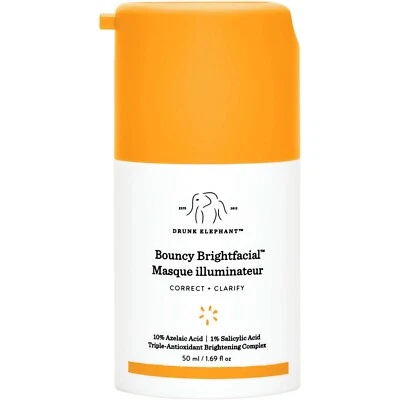 Drunk Elephant Bouncy Brightfacial™ Radiance Boosting Leave-On Mask 50ml NEW - Image 1 of 2