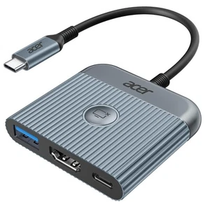 USB C to HDMI Adapter 4K 60Hz with 100W PD, USB A 3.0 Port, 3-in-1 Converter - Picture 1 of 7