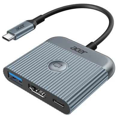 USB C to HDMI Adapter 4K 60Hz with 100W PD, USB A 3.0 Port, 3-in-1 Converter - Image 1 of 4