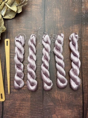 100% Mulberry Luxury Silk Thread For Embroidery Emblem Stitch Sewing - Mauve - Image 1 of 4