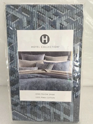Hotel Collection King Pillow 1-Sham Composite 20" x 36" Blue - Image 1 of 2