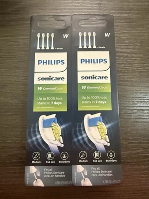 8x Packs White W2 for Philips Sonicare Diamond Clean Toothbrush Heads - Image 1 of 2