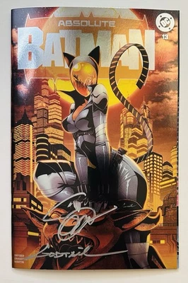 ABSOLUTE BATMAN #13 GODTAIL NYCC FOIL 2X FIRMADO SCOTT SNYDER CON CERTIFICADO DE AUTENTICIDAD - Leer Foto 1 de 4