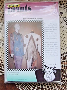 Vintage 1997 Pattern P.A.W. Prints Samurai Shirt & Trouser Set New Multi Size - Picture 1 of 3