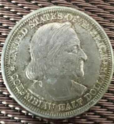 1893 Christopher Columbus Columbian Commemorative Half Dollar 90% Silver - Image 1 of 3