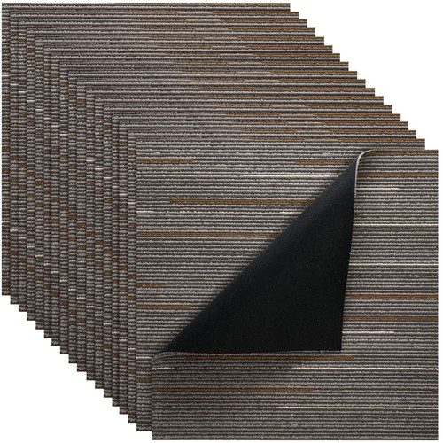 Uimoso Reusable 24x24 Inch Carpet Tiles, 24 PCS Modular Soft Padded Rug ...