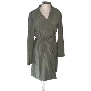 LOFT olivgrüne Langarm-Jacke mit Gürtel und Kerbkragen Damen Größe M - Bild 1 von 8