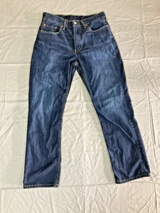 Levi's 514 Denim Jeans Men's 32x30 Blue Dark Wash Straight Leg Stretch Pockets - Picture 1 of 15