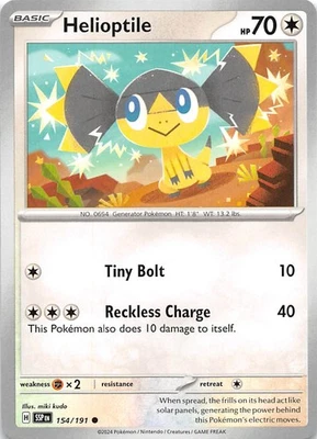 Helioptile 154/191 SV08: Surging Sparks Pokemon 011958 - Image 1 of 2