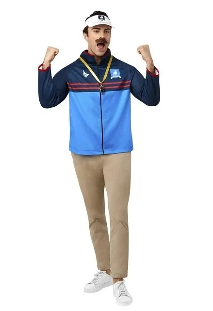 Juego Ted Lasso - Entrenador de fútbol/fútbol - 4 piezas - Disfraz - Hombre - 3 tallas Foto 1 de 3