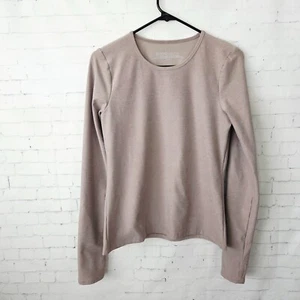 Beyond Yoga Space Dye Long Sleeve Top Size L Tan Beige Buttery Soft Womens - Picture 1 of 6