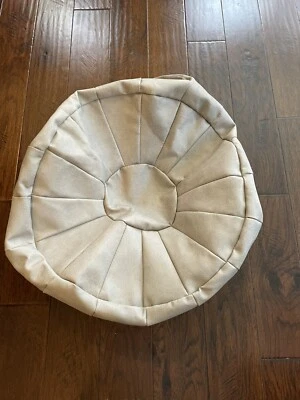 ROTOT Unstuffed Pouf Cover, Ottoman, Light Gray - Image 1 of 4