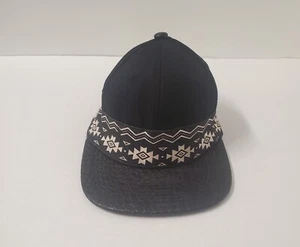 Men's Black White Aztec Snapback Adjustable Baseball Cap - Picture 1 of 5