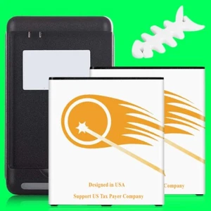 2x 4600mAh Replaceable Battery Charger&Winder f Samsung Galaxy Grand Prime S920C - Picture 1 of 1