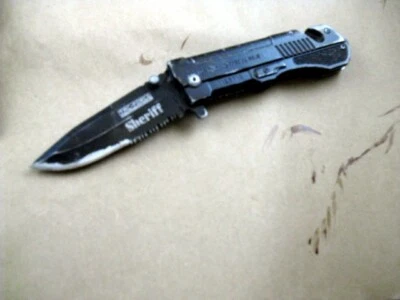 Cuchillo plegable dentado asistido Mtech Tactical negro US Marines Usmc M-1026TN Foto 1 de 4