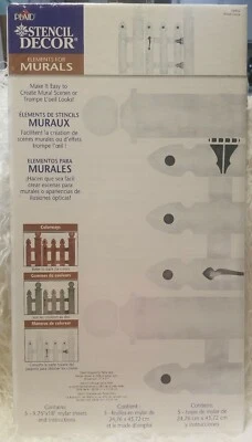 Plaid Stencil Decor ~ Elements For Murals ~ 26852 "Picket Fence" ~ NEW - Image 1 of 4