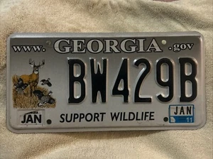 Vintage 2011 Support Wildlife Georgia Nummernschild - Bild 1 von 1