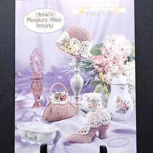 Annies Miniature Shoe Society Antique Rose Crochet Pattern Booklet Shoe Purse - Picture 1 of 2