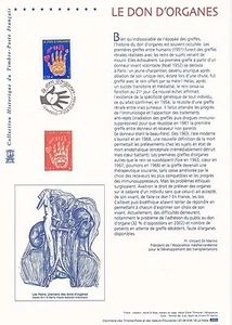 Document Philatélique 1er Jour : 19 2004 - Le Don d'Organes - Picture 1 of 1