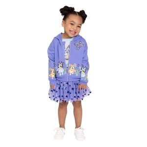 Set giacca, top e tutù 3 pezzi personaggio Disney Bluey bambina 4T,5T - Foto 1 di 8