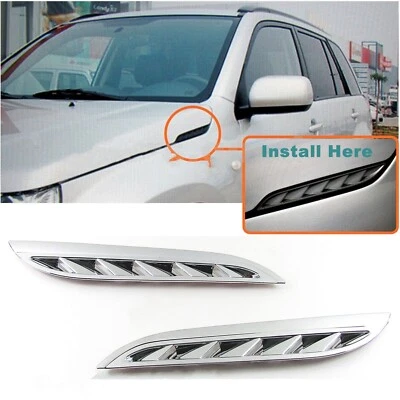 Cubiertas de rejilla de ventilación de admisión de aire laterales cromadas para Suzuki Grand Vitara 2006-2013 Foto 1 de 4