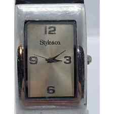 Style&Co. Women's watch SC1181 A126-09. Square face with large silver bevel
