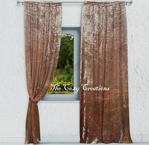 Luxurious Crushed Velvet Window Curtains Blackout Heavy Velvet Drapes 1 Panel - Picture 1 of 6