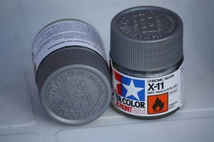 Tamiya Peinture Pot 10ml X11 Chrome Argent Maquette Avion Char Ref 81511 - Photo 1/12