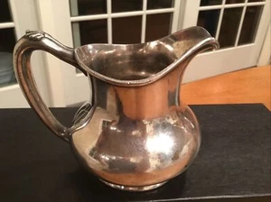 REED & BARTON USA Silverplate Hotel 12 ounce Pitcher Creamer No. 1575 Pat. 1898 - Picture 1 of 11
