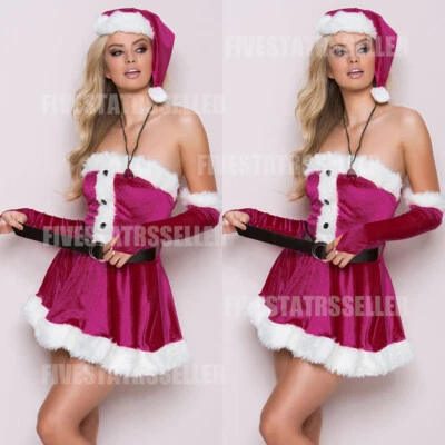 Conjunto de ropa interior de disfraz de encaje Babydoll de Santa Babydoll de Navidad para mujeres sexy Foto 1 de 3