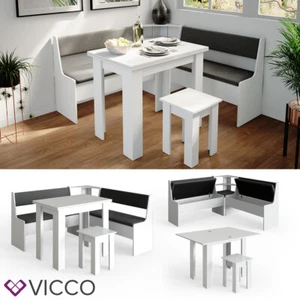 Eckbankgruppe Roman Weiß 150x150cm Esszimmergruppe Eckbank Sitzgruppe Vicco - Bild 1 von 8