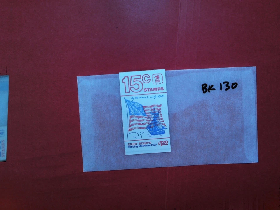 U. S. Stamp booklet - Scott #BK130  -Flag 15 cent - Image 1 of 1