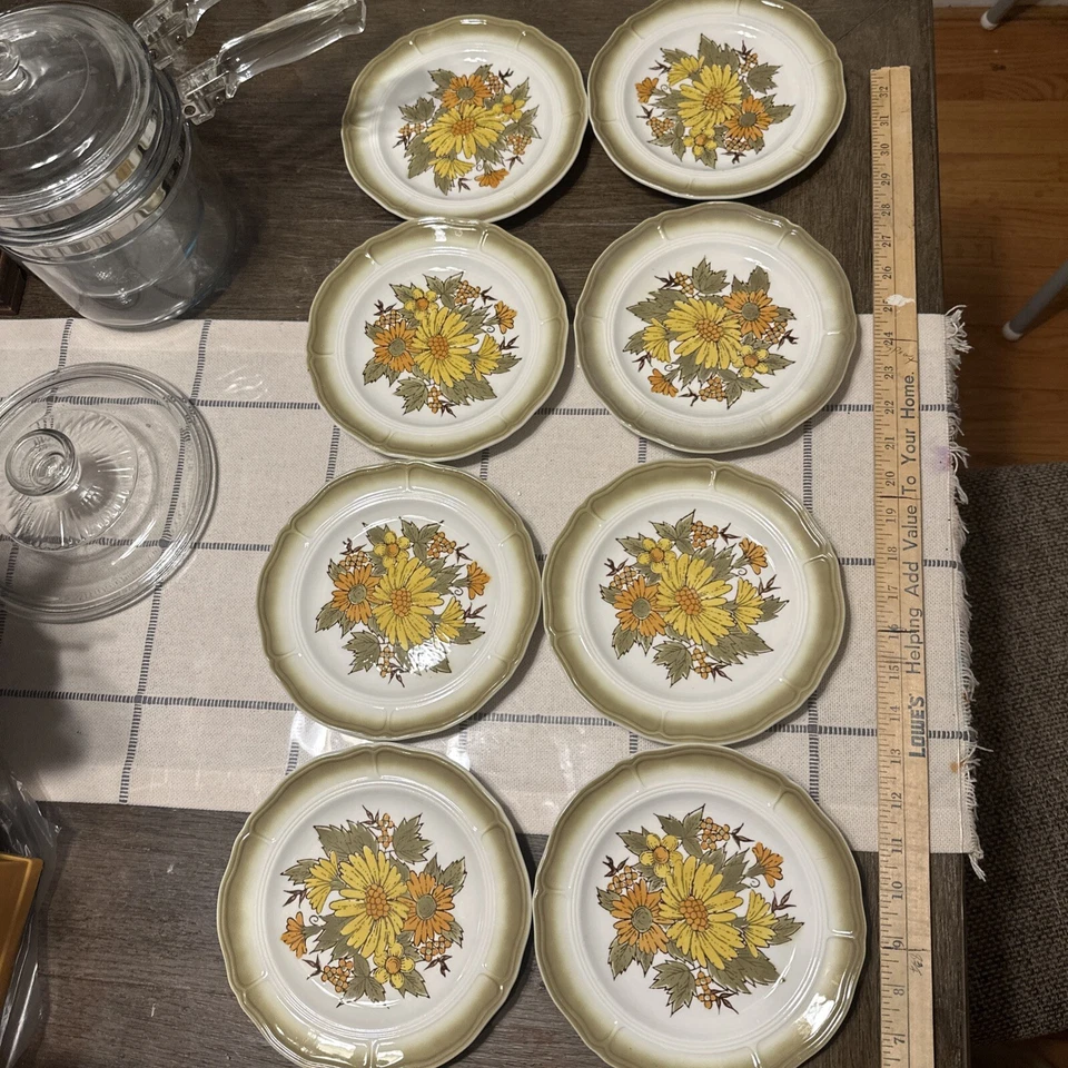 "Juego de 8 placas vintage de piedra Mikasa Terra SALEM 8"" 7146 Japón" Foto 1 de 4