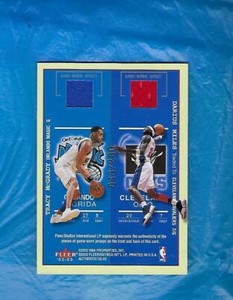 2002-03 FLEER AUTHENTIX TICKET FOR FOUR GAME USED QUAD VINCE CARTER McGRADY + + 