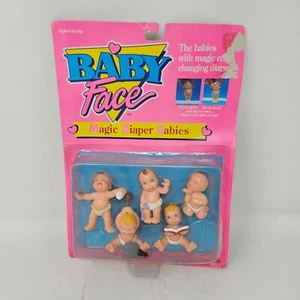 1991 Galoob Baby Face Magic Diaper Babies Water Activated Diaper Pink or Blue - Picture 1 of 3