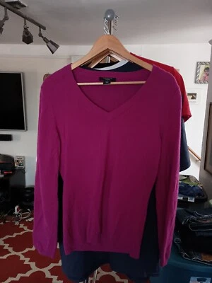 Suéter Vintage Damas Ann Taylor Cachemir Talla M Rosa Fucsia Foto 1 de 4