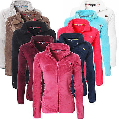 Geographical Norway Fleece Jacke Damen  Übergang Pullover Sweatjacke - Bild 1 von 4