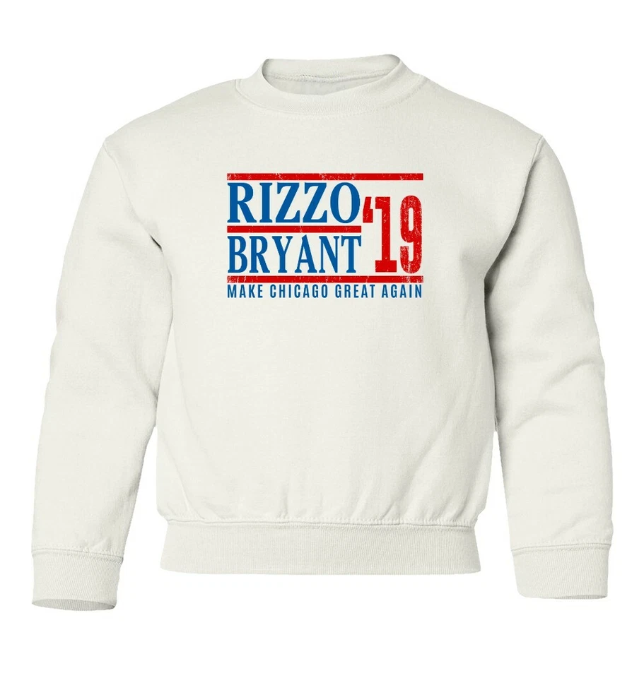 Suéter Kris Bryant Anthony Rizzo Chicago Cubs Fans de Béisbol 2019 Juvenil Cuello Redondo Foto 1 de 1