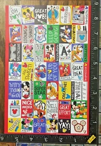 MENSAJES MOTIVACIONALES MICKEY MOUSE & FRIENDS, UNA HOJA HERMOSAS PEGATINAS #MM06 - Imagen 1 de 2