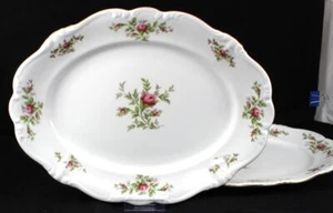 Juego de dos platos bávaros con estampado posterior bávaro Johann Haviland Moss Rose - Imagen 1 de 6
