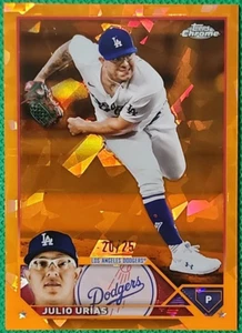 JULIO URIAS /25 2023 Topps Chrome Orange Sapphire #280 Los Angeles Dodgers SSP - Picture 1 of 2