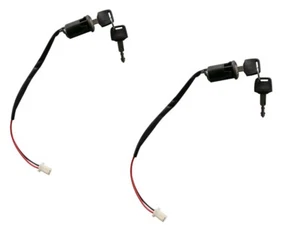 2pcs Universal Ignition Switch Motorcycle Barrel Switch 2 Wire Motorbike w/ Keys - Picture 1 of 7