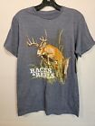 Racks And Reels Mens Small Short Sleeve T-Shirt Hunting Deer Buck Graphic Print